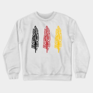 Three Feathers Medicine Wheel Colours Indigenous WAWEZHI CANADA Crewneck Sweatshirt